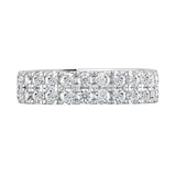 Goldsmiths Platinum 2.00cttw Double Row Claw Set Diamond Full Eternity Ring