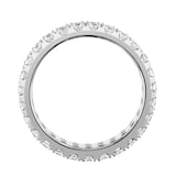 Goldsmiths 9ct White Gold 3.00cttw Triple Row Claw Set Diamond Full Eternity Ring