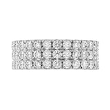 Goldsmiths Platinum 3.00cttw Triple Row Claw Set Diamond Full Eternity Ring