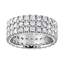 06507474 - Platinum 3.00cttw Triple Row Claw Set Diamond Full Eternity Ring