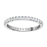 Goldsmiths 9ct White Gold 0.50cttw Brilliant Cut Claw Set Diamond Full Eternity Ring