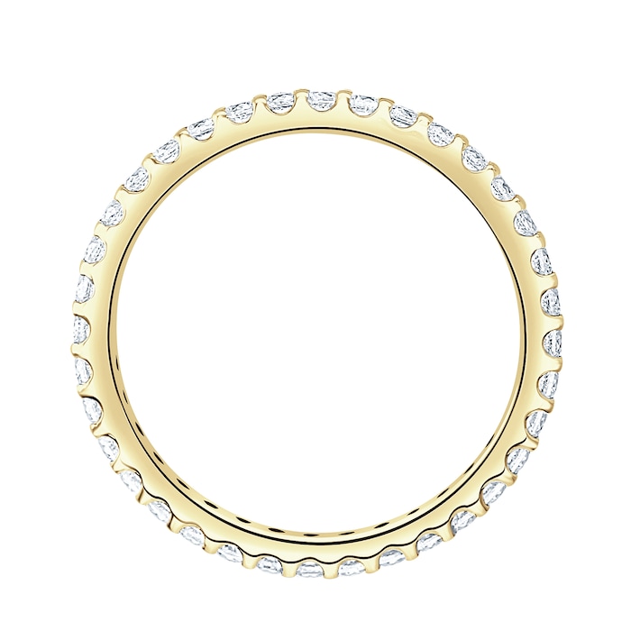 Goldsmiths 9ct Yellow Gold 0.50cttw Brilliant Cut Claw Set Diamond Full Eternity Ring