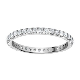06507484 - Platinum 0.50cttw Brilliant Cut Claw Set Diamond Full Eternity Ring