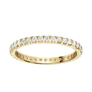 Goldsmiths 18ct Yellow Gold 0.50cttw Brilliant Cut Claw Set Diamond Full Eternity Ring