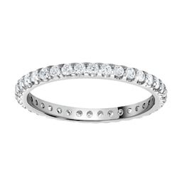 06507489 - Platinum 0.50cttw Brilliant Cut Claw Set Diamond Full Eternity Ring