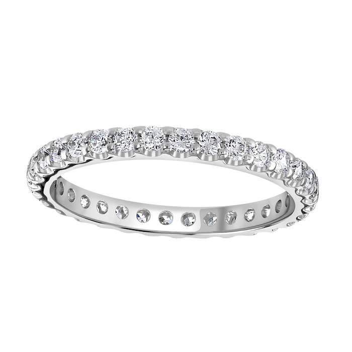 Goldsmiths 18ct White Gold 0.75cttw Brilliant Cut Claw Set Diamond Full Eternity Ring