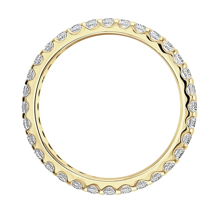 Goldsmiths 18ct Yellow Gold 0.75cttw Brilliant Cut Claw Set Diamond Full Eternity Ring