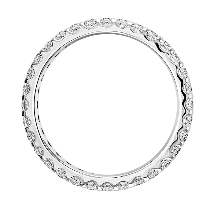 Goldsmiths Platinum 0.75cttw Brilliant Cut Claw Set Diamond Full Eternity Ring