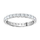 Goldsmiths 18ct White Gold 1.00cttw Brilliant Cut Claw Set Diamond Full Eternity Ring