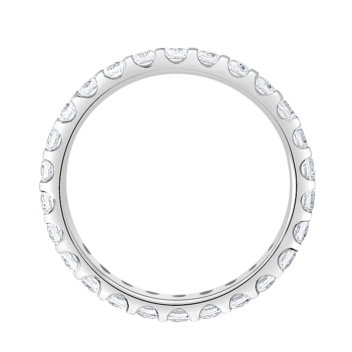 Goldsmiths 18ct White Gold 1.00cttw Brilliant Cut Claw Set Diamond Full Eternity Ring