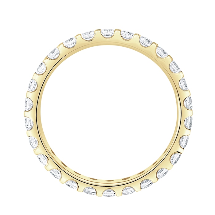 Goldsmiths 18ct Yellow Gold 1.00cttw Brilliant Cut Claw Set Diamond Full Eternity Ring