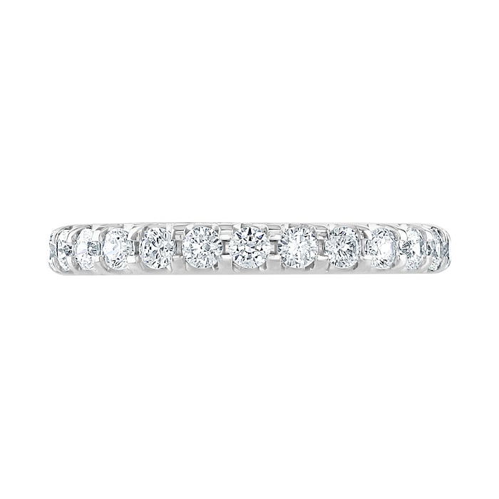 Goldsmiths 9ct White Gold 1.00cttw Brilliant Cut Claw Set Diamond Full Eternity Ring