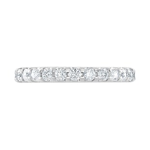 Goldsmiths 18ct White Gold 1.00cttw Brilliant Cut Claw Set Diamond Full Eternity Ring