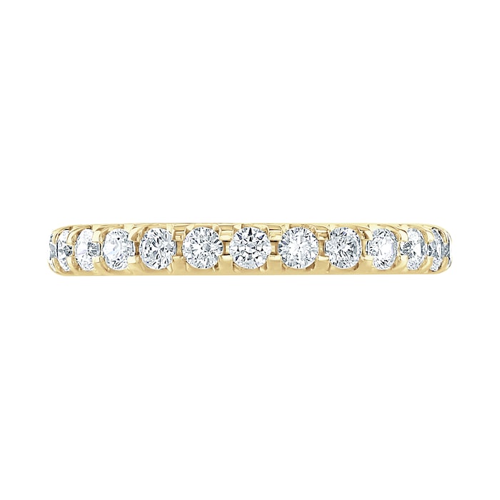 Goldsmiths 18ct Yellow Gold 1.00cttw Brilliant Cut Claw Set Diamond Full Eternity Ring