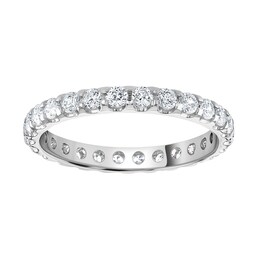 06507512 - 9ct White Gold 1.00cttw Brilliant Cut Claw Set Diamond Full Eternity Ring