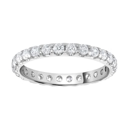 06507514 - Platinum 1.00cttw Brilliant Cut Claw Set Diamond Full Eternity Ring