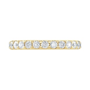 Goldsmiths 18ct Yellow Gold 1.00cttw Brilliant Cut Claw Set Diamond Full Eternity Ring