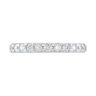 Goldsmiths 9ct White Gold 1.00cttw Brilliant Cut Claw Set Diamond Full Eternity Ring Goldsmiths 9ct White Gold 1.00cttw Brilliant Cut Claw Set Diamond Full Eternity Ring