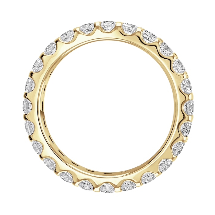 Goldsmiths 9ct Yellow Gold 1.50cttw Brilliant Cut Claw Set Diamond Full Eternity Ring