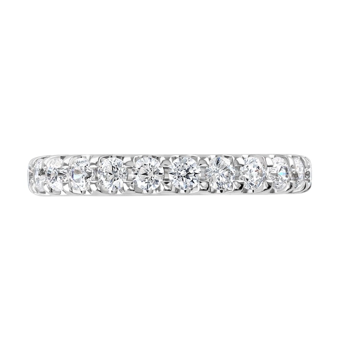 Goldsmiths 18ct White Gold 1.50cttw Brilliant Cut Claw Set Diamond Full Eternity Ring