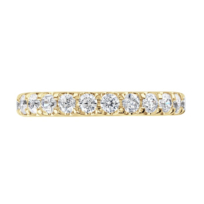 Goldsmiths 9ct Yellow Gold 1.50cttw Brilliant Cut Claw Set Diamond Full Eternity Ring