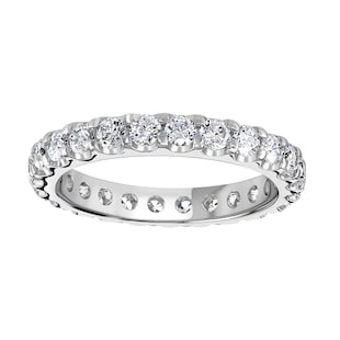 Goldsmiths Platinum 1.50cttw Brilliant Cut Claw Set Diamond Full Eternity Ring