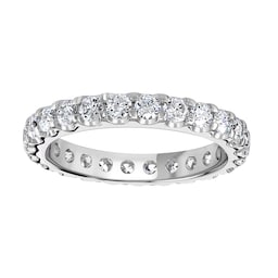 06507536 - Platinum 1.50cttw Brilliant Cut Claw Set Diamond Full Eternity Ring