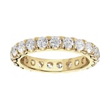 Goldsmiths 18ct Yellow Gold 2.00cttw Brilliant Cut Claw Set Diamond Full Eternity Ring