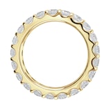 Goldsmiths 18ct Yellow Gold 2.00cttw Brilliant Cut Claw Set Diamond Full Eternity Ring