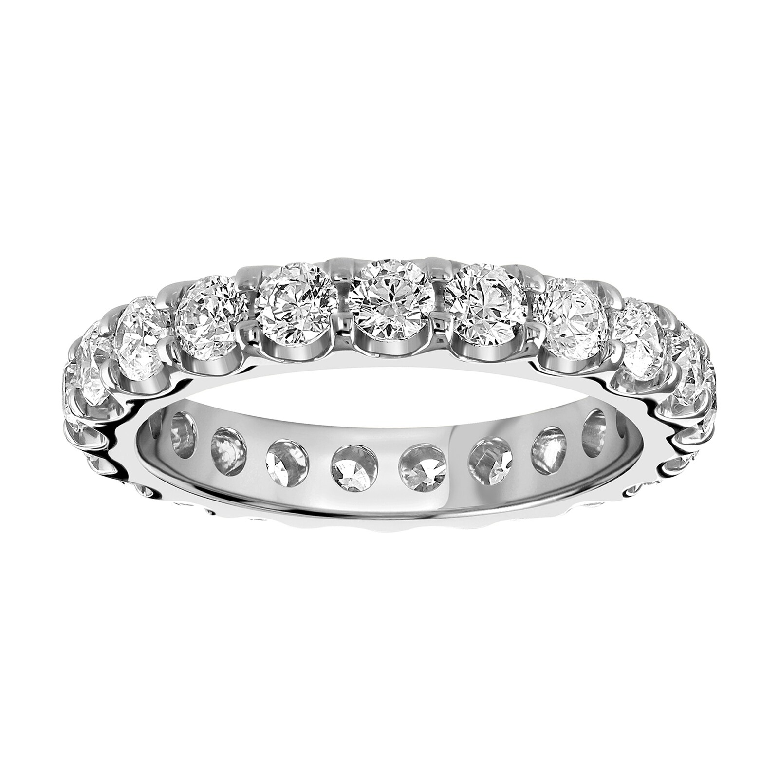 Stunning 9ct Gold On Silver Eternity Ring With 1.50ct Simulated Diamonds (Sizes J To V)