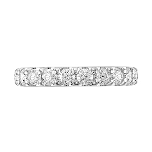 Goldsmiths 18ct White Gold 2.00cttw Brilliant Cut Claw Set Diamond Full Eternity Ring