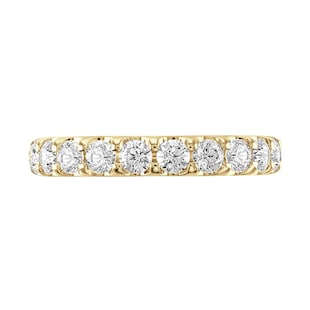 Goldsmiths 9ct Yellow Gold 2.00cttw Brilliant Cut Claw Set Diamond Full Eternity Ring