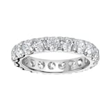 Goldsmiths 18ct White Gold 2.80cttw Brilliant Cut Claw Set Diamond Full Eternity Ring