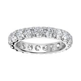 Goldsmiths 9ct White Gold 2.80cttw Brilliant Cut Claw Set Diamond Full Eternity Ring