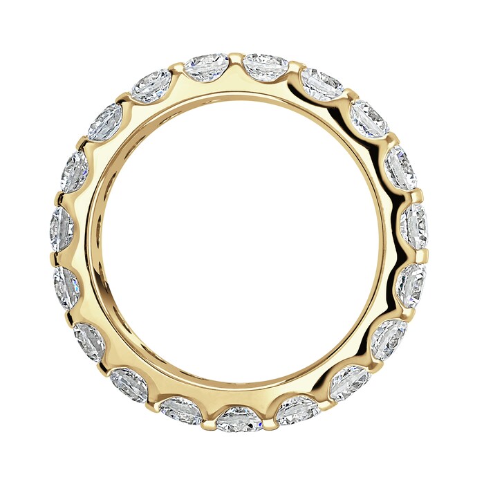 Goldsmiths 9ct Yellow Gold 2.80cttw Brilliant Cut Claw Set Diamond Full Eternity Ring