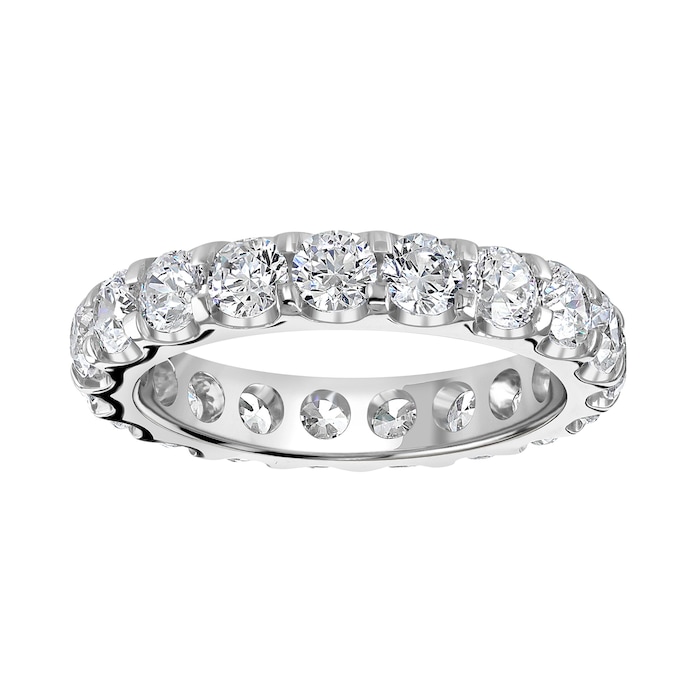 Goldsmiths Platinum 2.80cttw Brilliant Cut Claw Set Diamond Full Eternity Ring