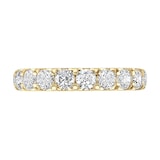 Goldsmiths 9ct Yellow Gold 2.80cttw Brilliant Cut Claw Set Diamond Full Eternity Ring