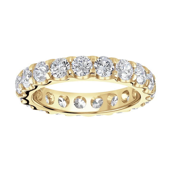 Goldsmiths 18ct Yellow Gold 2.80cttw Brilliant Cut Claw Set Diamond Full Eternity Ring