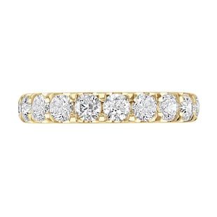 Goldsmiths 18ct Yellow Gold 2.80cttw Brilliant Cut Claw Set Diamond Full Eternity Ring