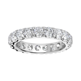 Goldsmiths 9ct White Gold 2.80cttw Brilliant Cut Claw Set Diamond Full Eternity Ring Goldsmiths 9ct White Gold 2.80cttw Brilliant Cut Claw Set Diamond Full Eternity Ring
