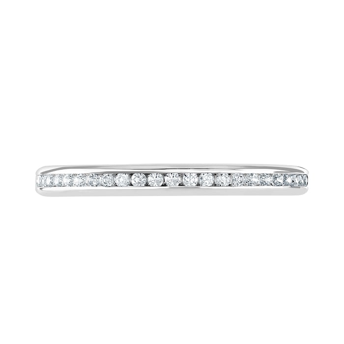 Goldsmiths 18ct White Gold 0.25cttw Brilliant Cut Channel Set Diamond Full Eternity Ring