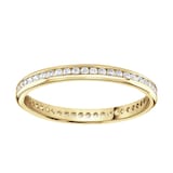 Goldsmiths 18ct Yellow Gold 0.25cttw Brilliant Cut Channel Set Diamond Full Eternity Ring