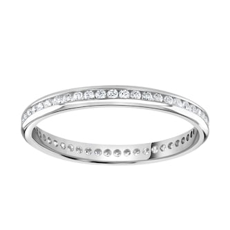 Goldsmiths Platinum 0.25cttw Brilliant Cut Channel Set Diamond Full Eternity Ring Goldsmiths Platinum 0.25cttw Brilliant Cut Channel Set Diamond Full Eternity Ring