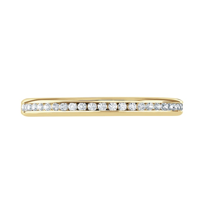 Goldsmiths 18ct Yellow Gold 0.25cttw Brilliant Cut Channel Set Diamond Full Eternity Ring