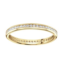 06507582 - 9ct Yellow Gold 0.25cttw Brilliant Cut Channel Set Diamond Full Eternity Ring