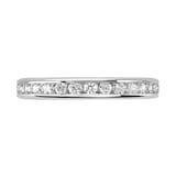 Goldsmiths 18ct White Gold 0.50cttw Brilliant Cut Channel Set Diamond Full Eternity Ring