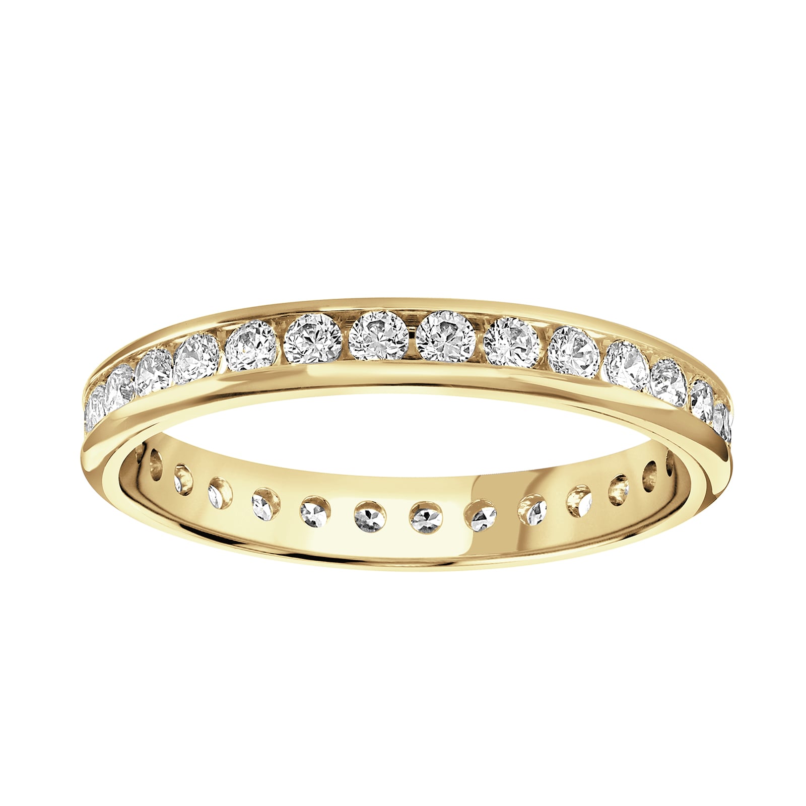Goldsmiths 18ct Yellow Gold 0.50cttw Brilliant Cut Channel Set Diamond Full Eternity Ring Goldsmiths 18ct Yellow Gold 0.50cttw Brilliant Cut Channel Set Diamond Full Eternity Ring