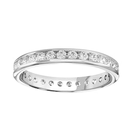 06507599 - Platinum 0.50cttw Brilliant Cut Channel Set Diamond Full Eternity Ring