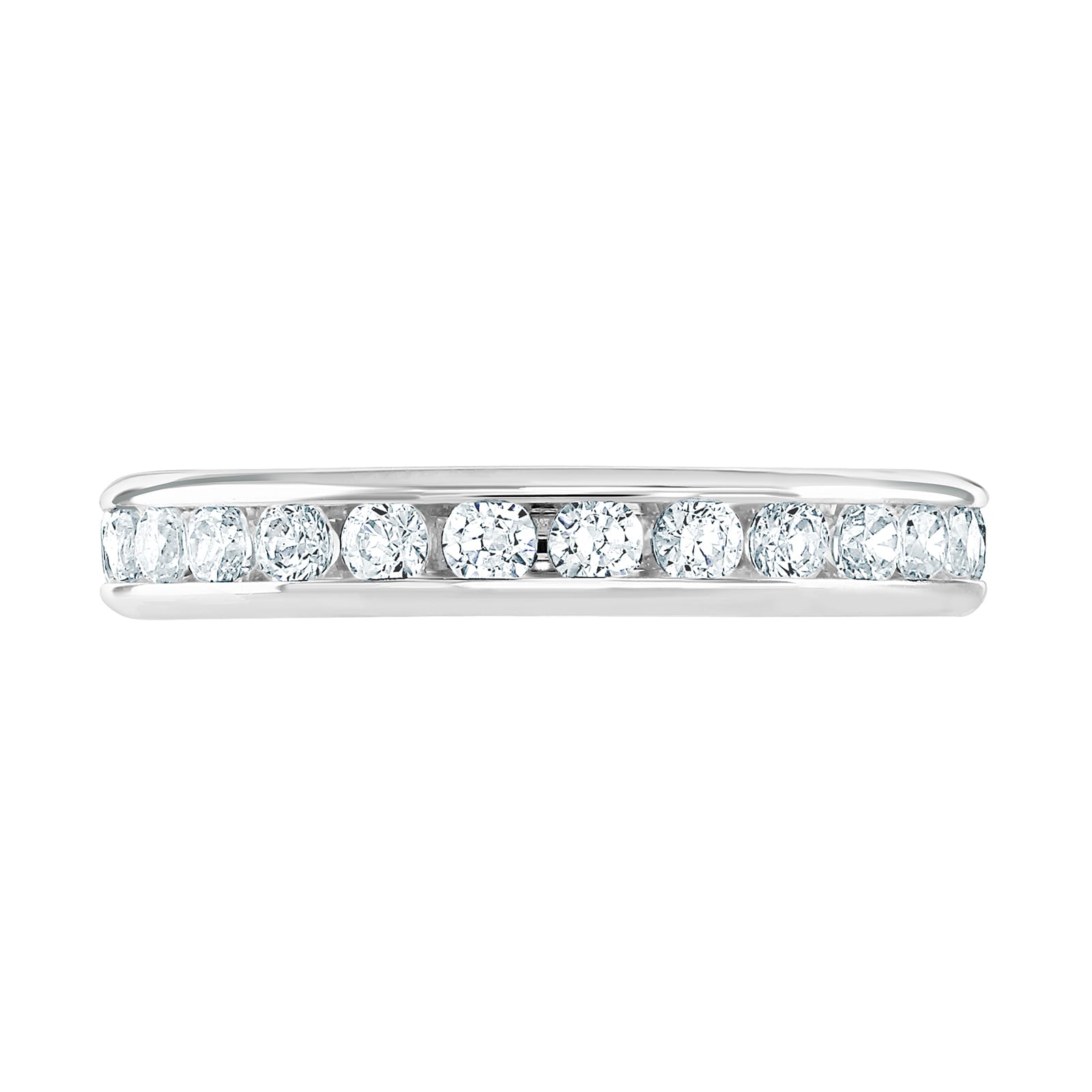Goldsmiths 18ct White Gold 1.00cttw Brilliant Cut Channel Set Diamond Full Eternity Ring Goldsmiths 18ct White Gold 1.00cttw Brilliant Cut Channel Set Diamond Full Eternity Ring