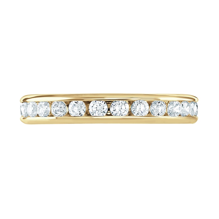 Goldsmiths 18ct Yellow Gold 1.00cttw Brilliant Cut Channel Set Diamond Full Eternity Ring